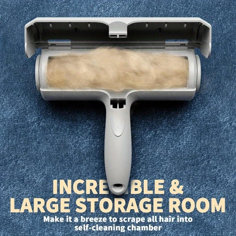 Pet Hair Remover Roller with Self-Cleaning Base